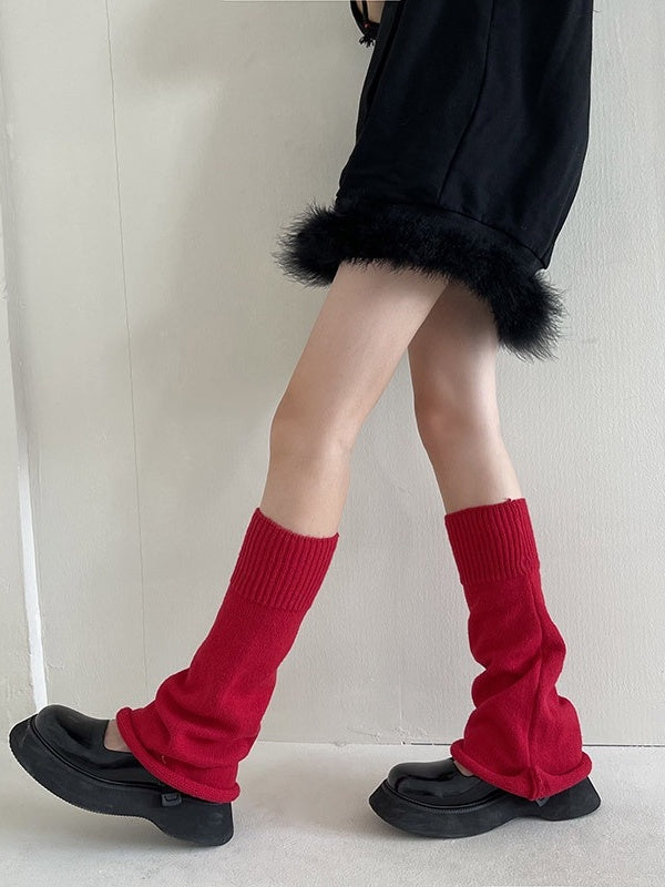 Women's Flare Kniited Leg Warmers Boot Cuffs Socks 8054