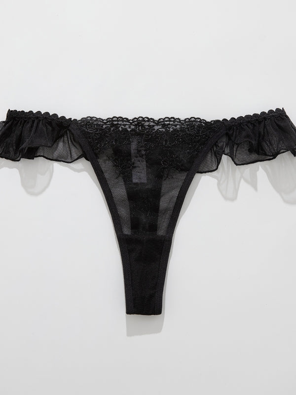 Ruffles Lace Women's G-String Panties 8814 (M/L)