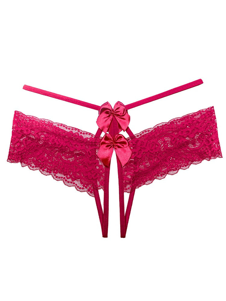 Women's G-String Thongs Underwear Open Crotch Lace 8949