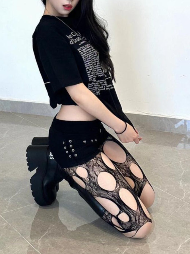 Women Gothic See Through Fishnet Stockings L016