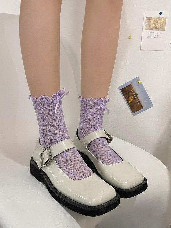 Womens Socks Lace Fishnet Patterned 8920