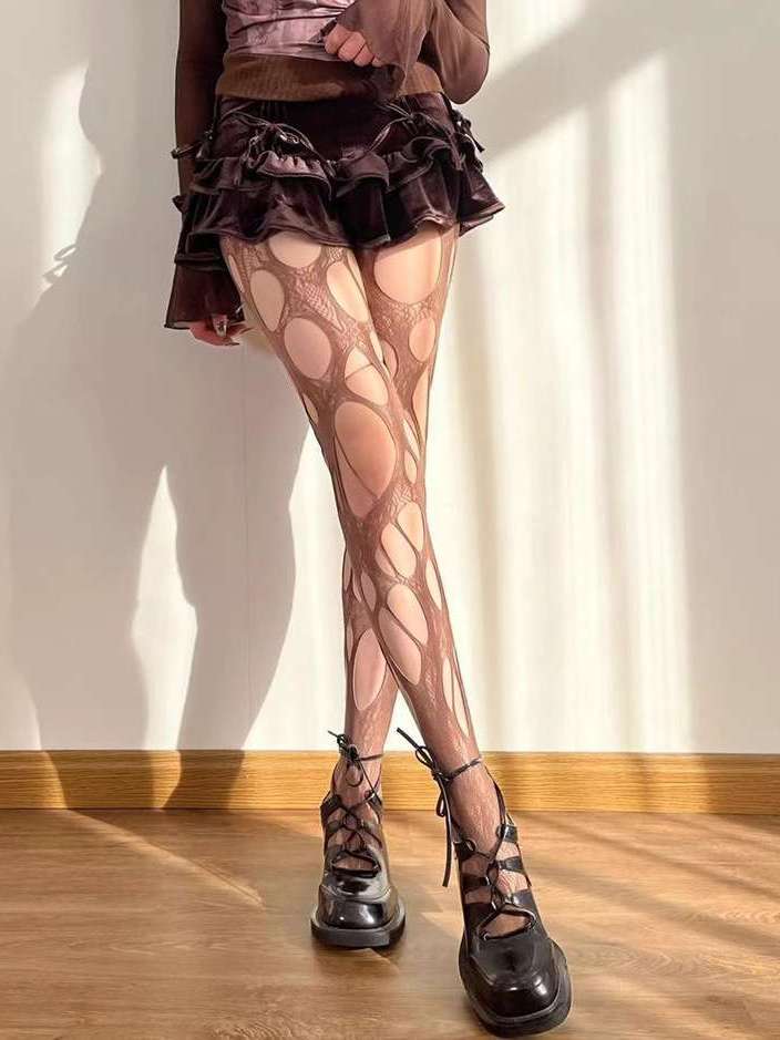 Women Gothic See Through Fishnet Stockings L016