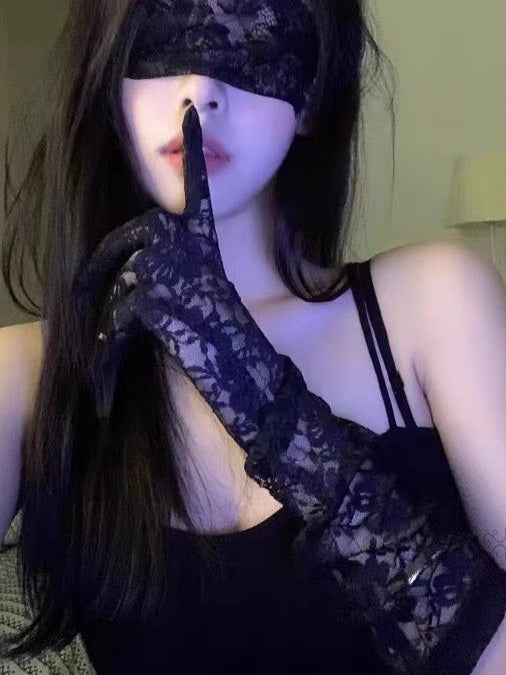 LS Women Bridal Wedding Elegant Long Lace Gloves 8971