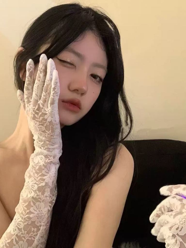 LS Women Bridal Wedding Elegant Long Lace Gloves 8971