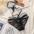 Women's Lace Thong Hollow Cut Halterneck Style L002 (M/L)