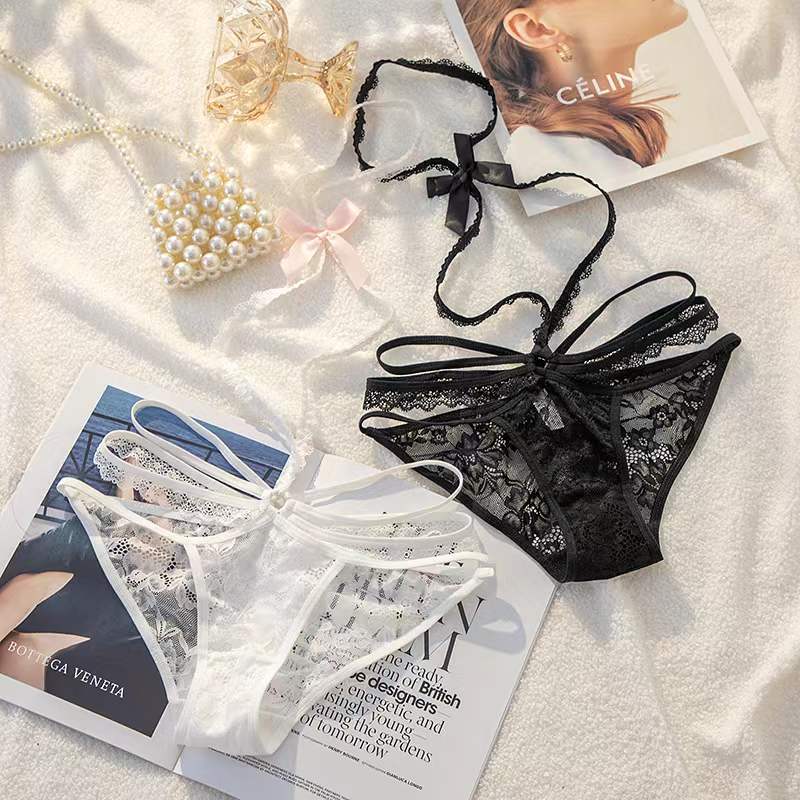 Women's Lace Thong Hollow Cut Halterneck Style L002 (M/L)